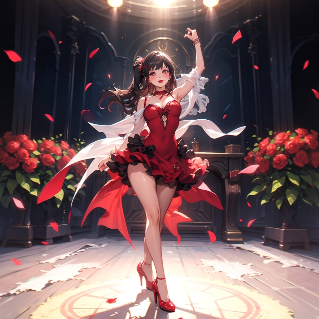 真紅の薔薇を纏って