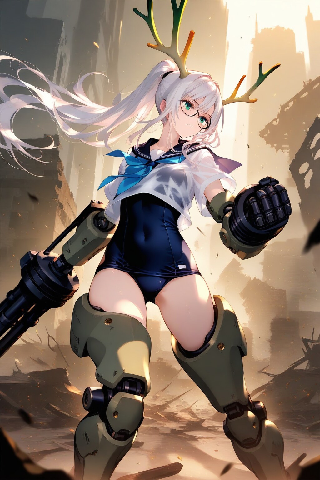 スク水セーラー眼鏡メカ娘３