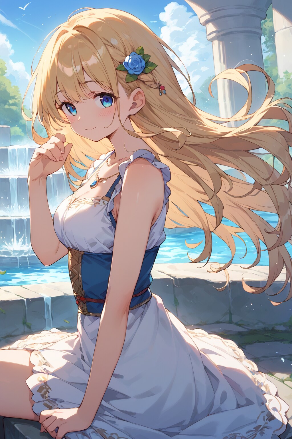 お庭でひと休み | の人気AIイラスト・グラビア