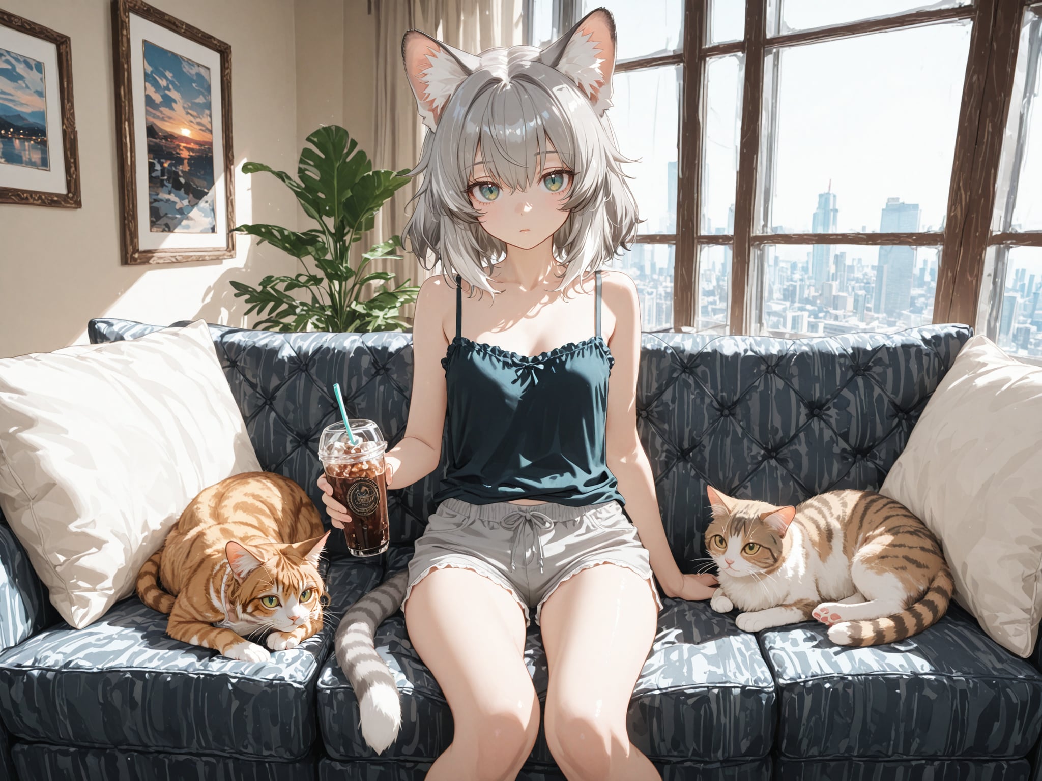 灰猫さんの休日 | の人気AIイラスト・グラビア