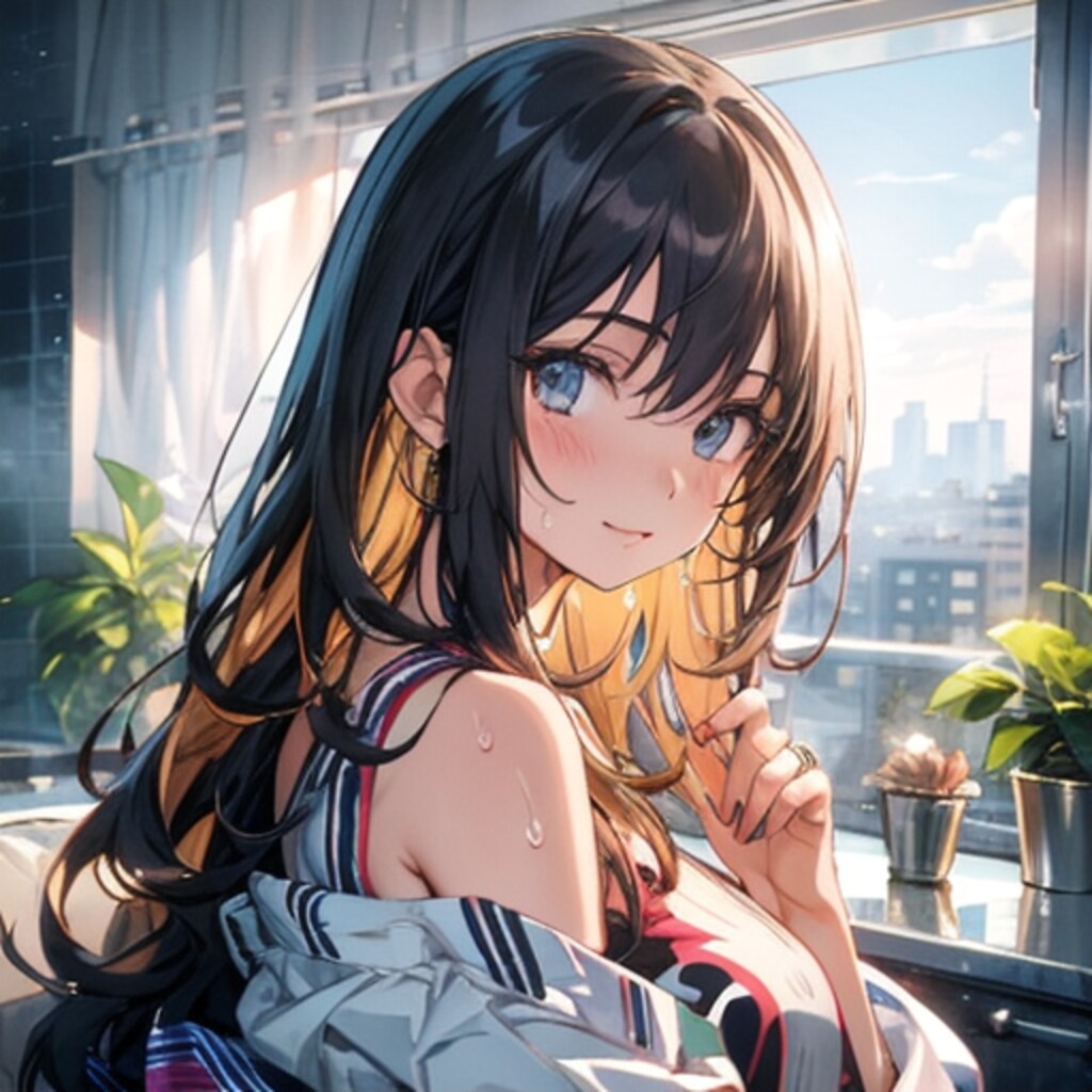 突然のあめ、雨宿り