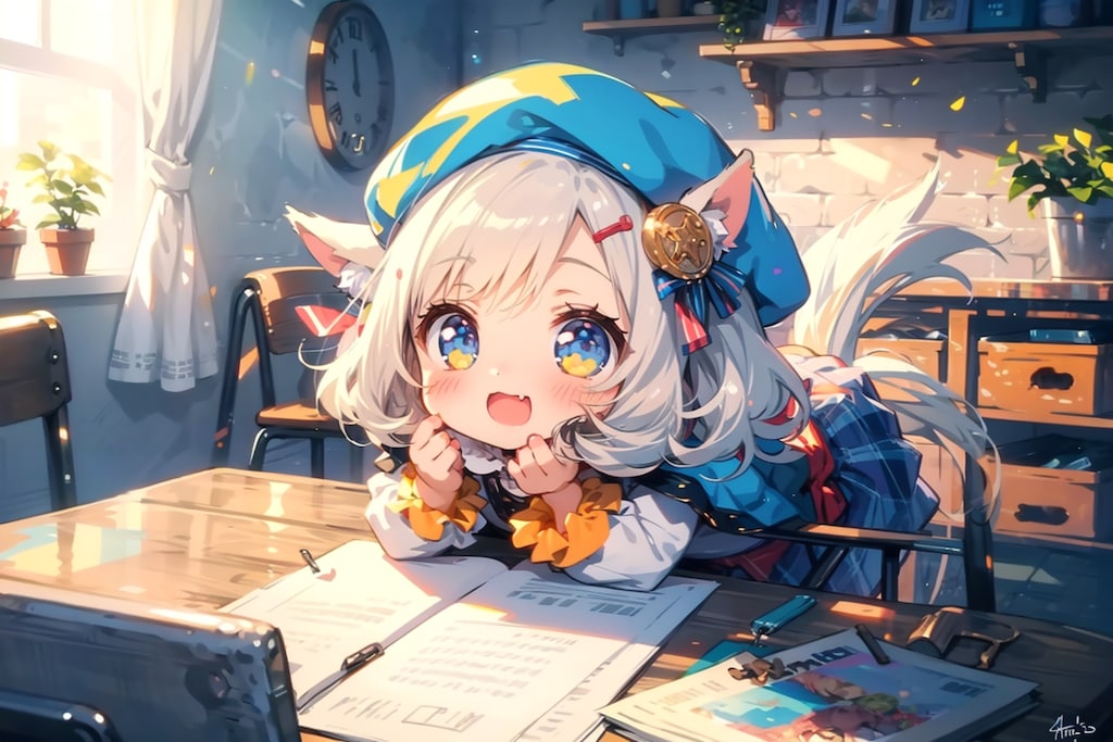 TOPAZ_ウマちびちゃん_「おはよう-！」。