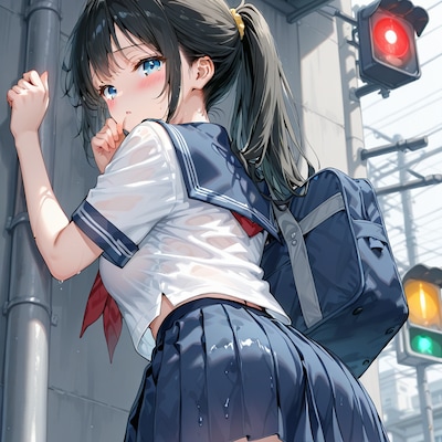 セーラー服紺ハイソックス