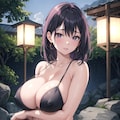 温泉ビキニお姉さん 2枚目