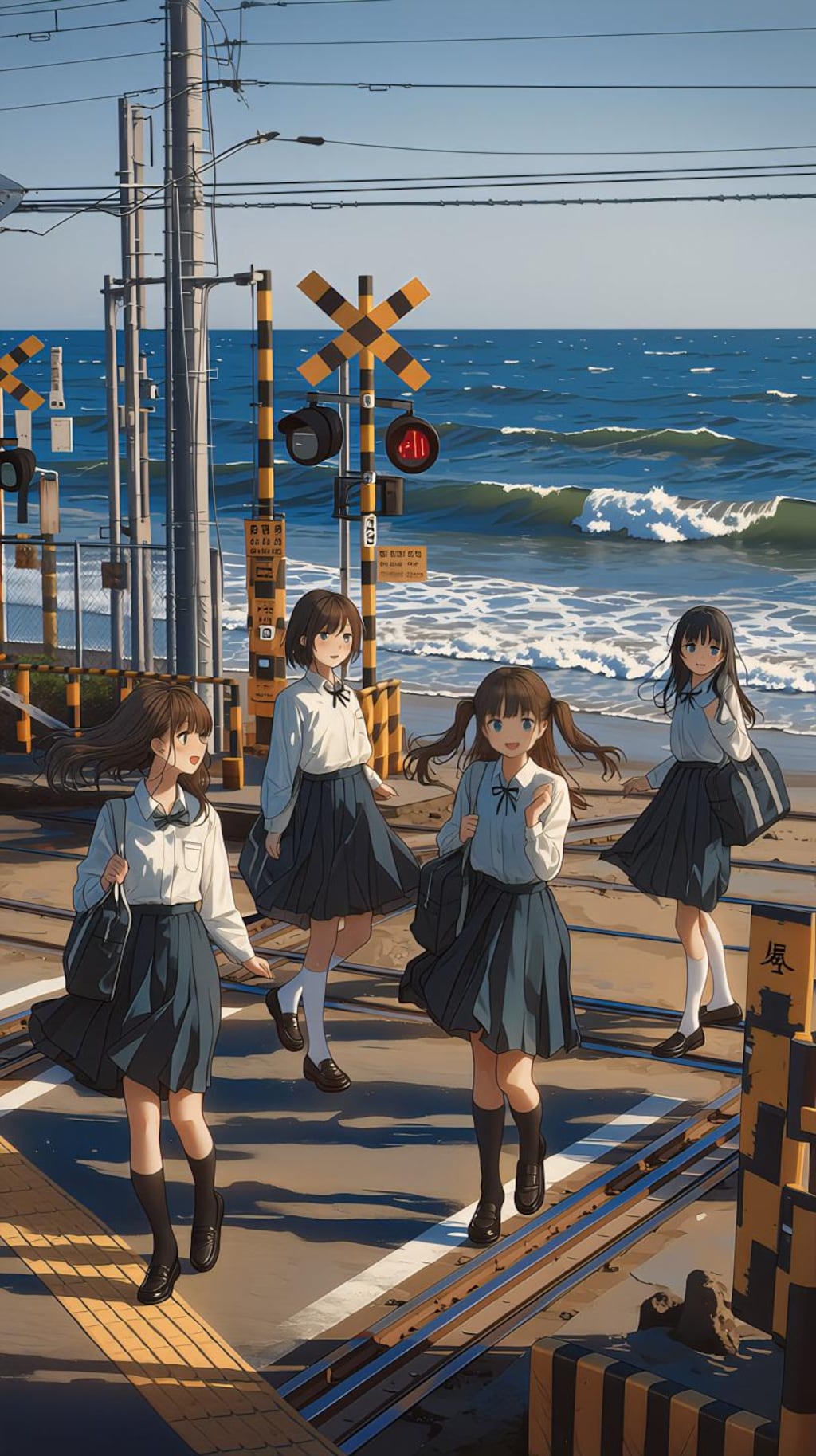 海風と波しぶきに包まれた放課後