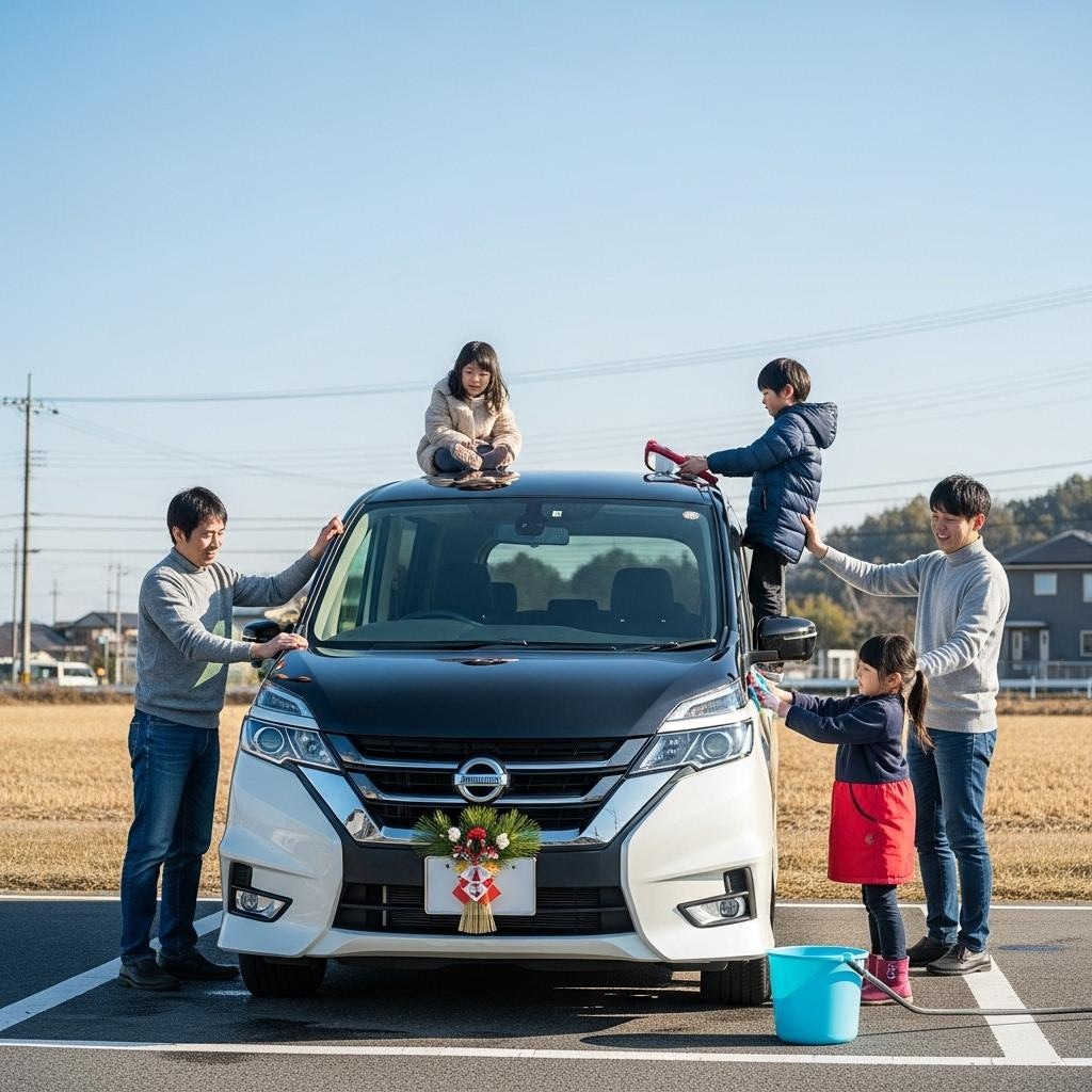 今年も一年ありがとう、家族皆で綺麗にするね