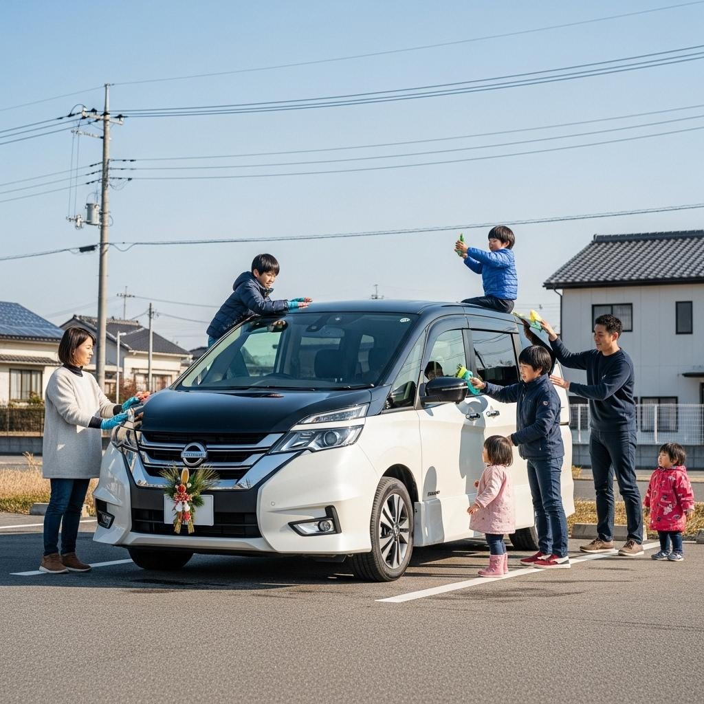 今年も一年ありがとう、家族皆で綺麗にするね