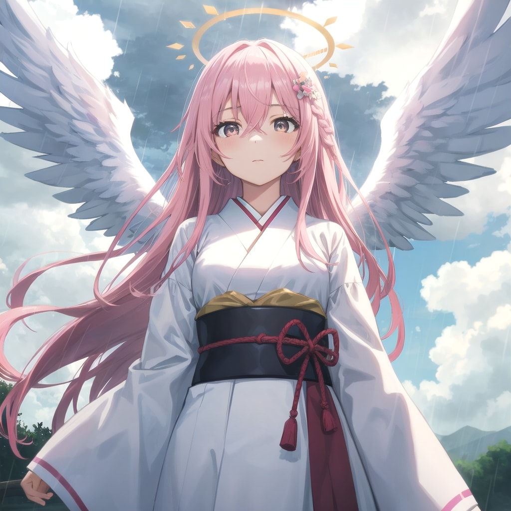 梅雨の空に舞う | の人気AIイラスト・グラビア