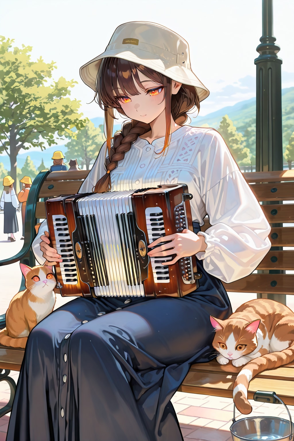 アコーディオンを演奏する娘ちゃん＋試しにSD