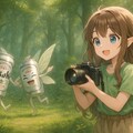 ビール缶妖精の舞とそれを撮る小さな女の子 2枚目