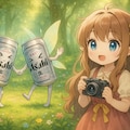 ビール缶妖精の舞とそれを撮る小さな女の子 3枚目