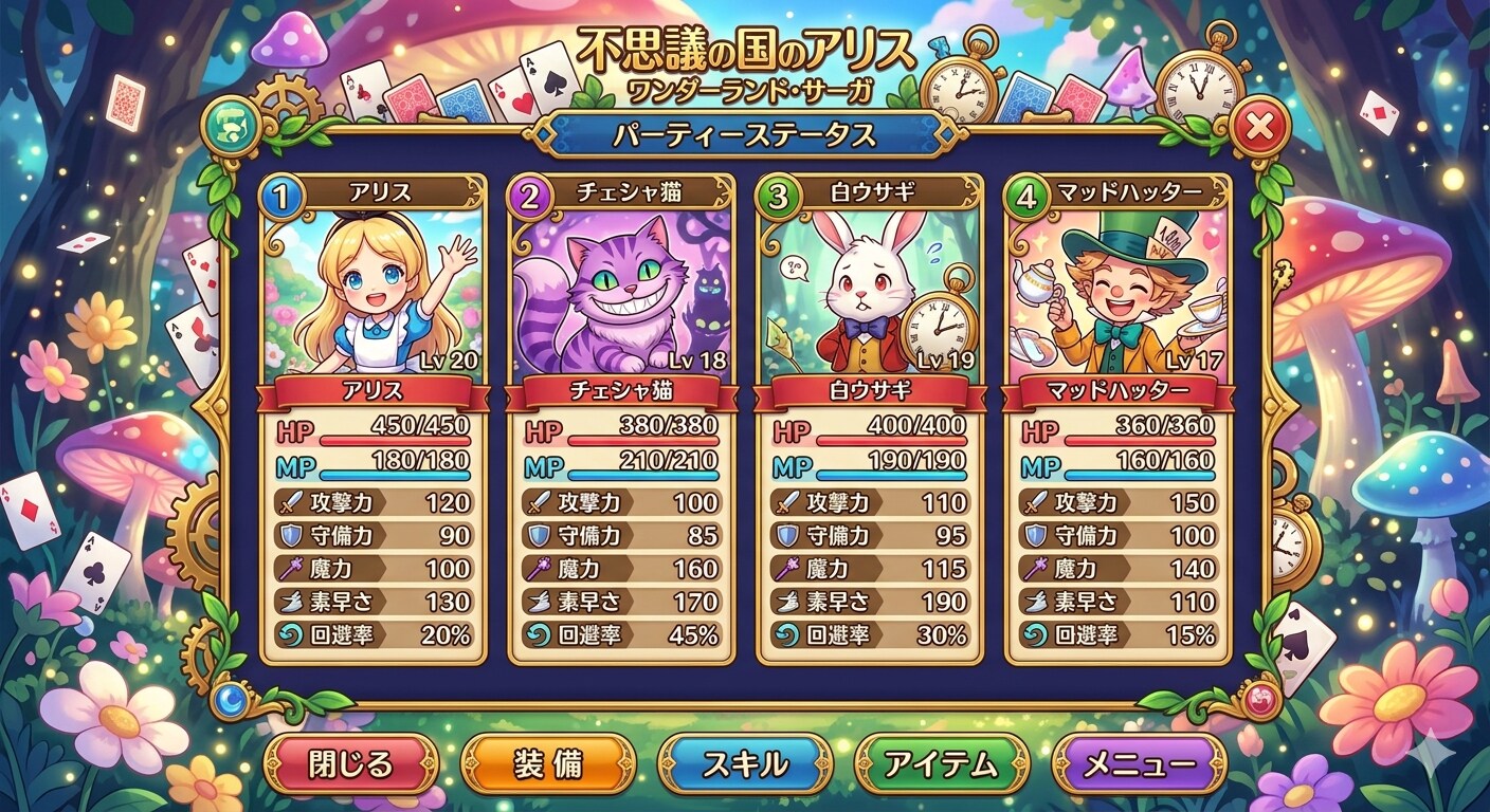 アリスのステータス