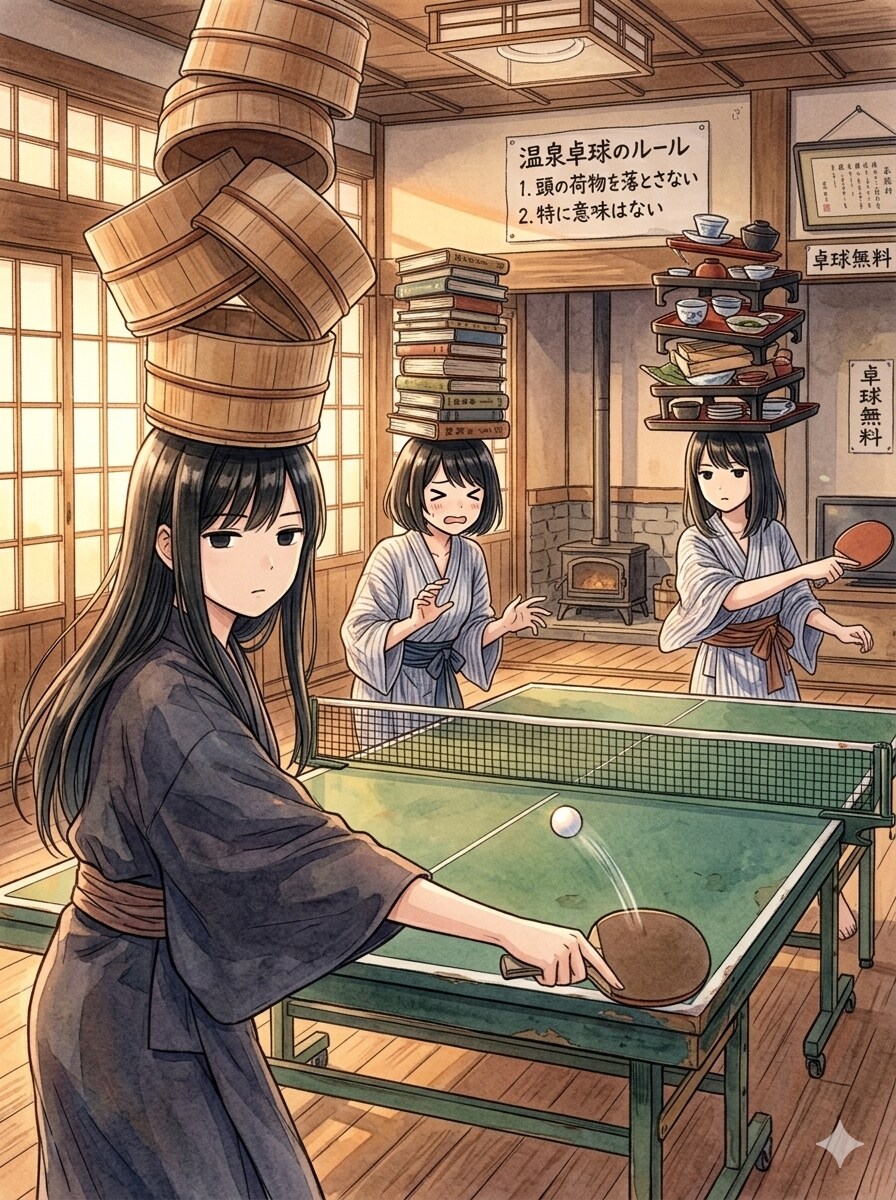 温泉と言えば卓球