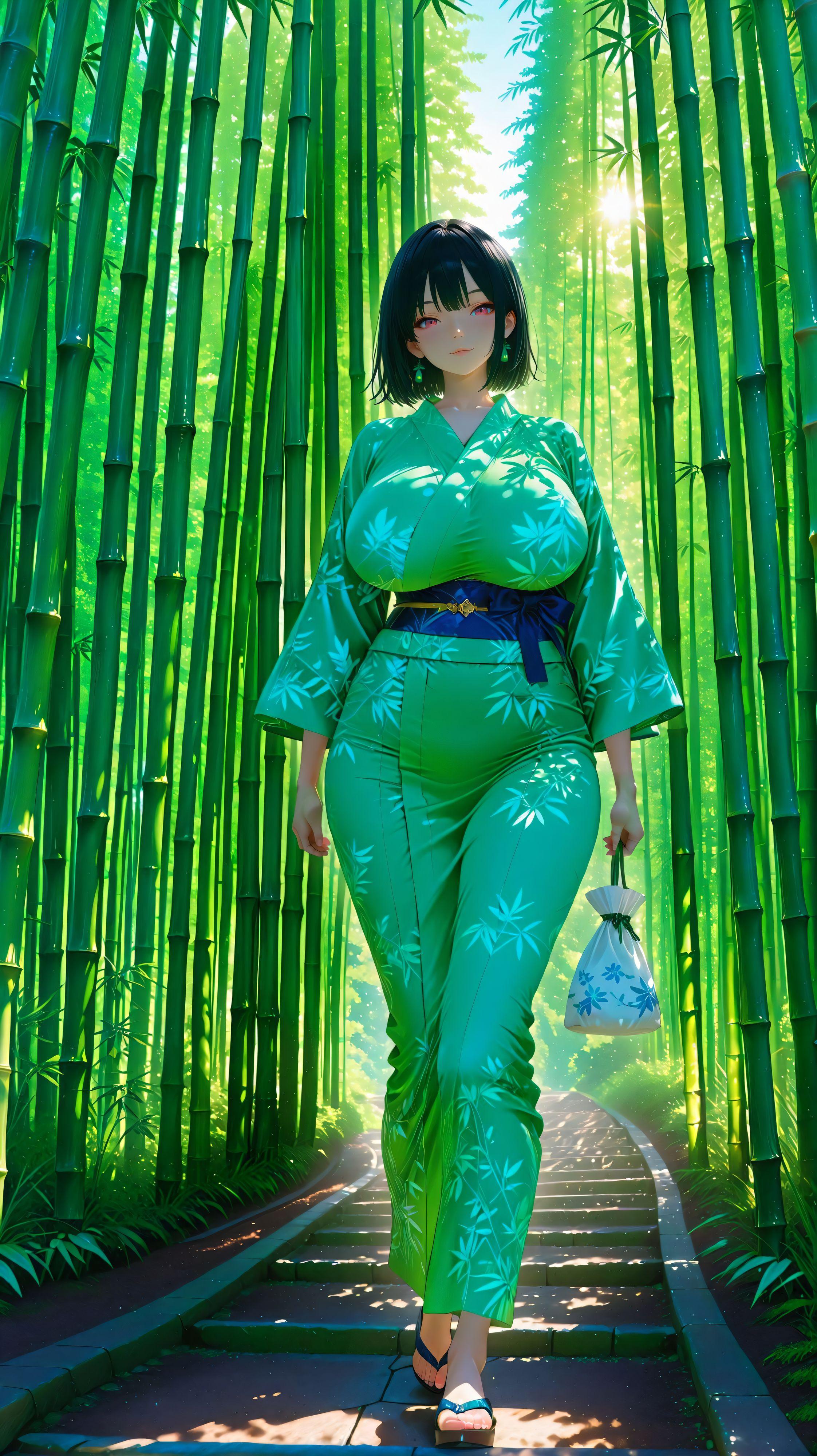 竹林を散歩