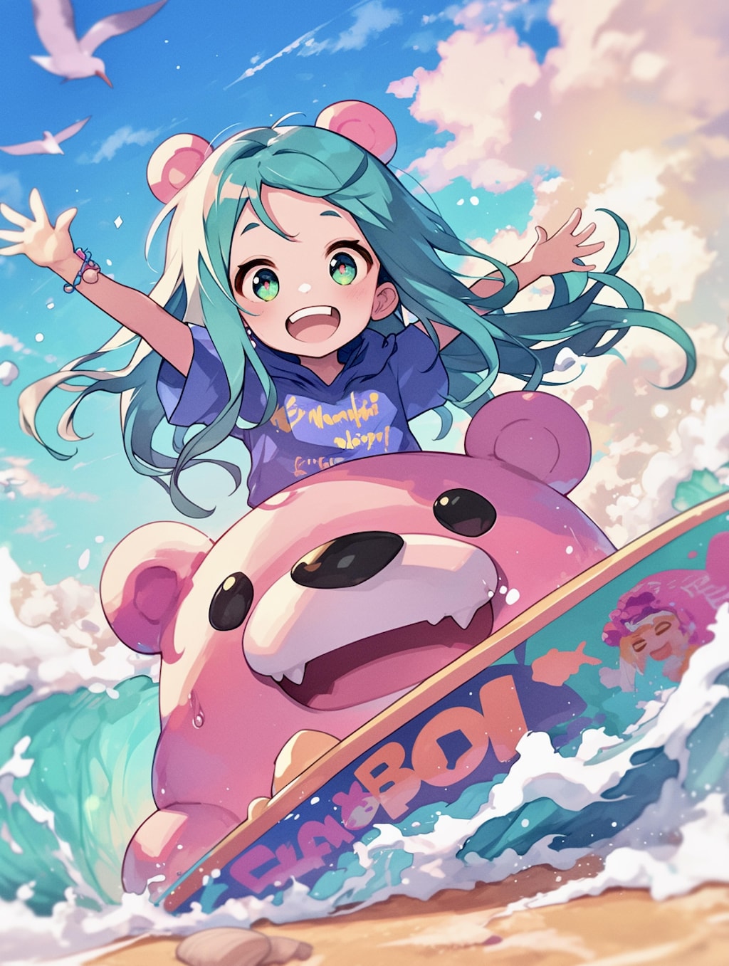 波乗り✖︎くま娘②🐾