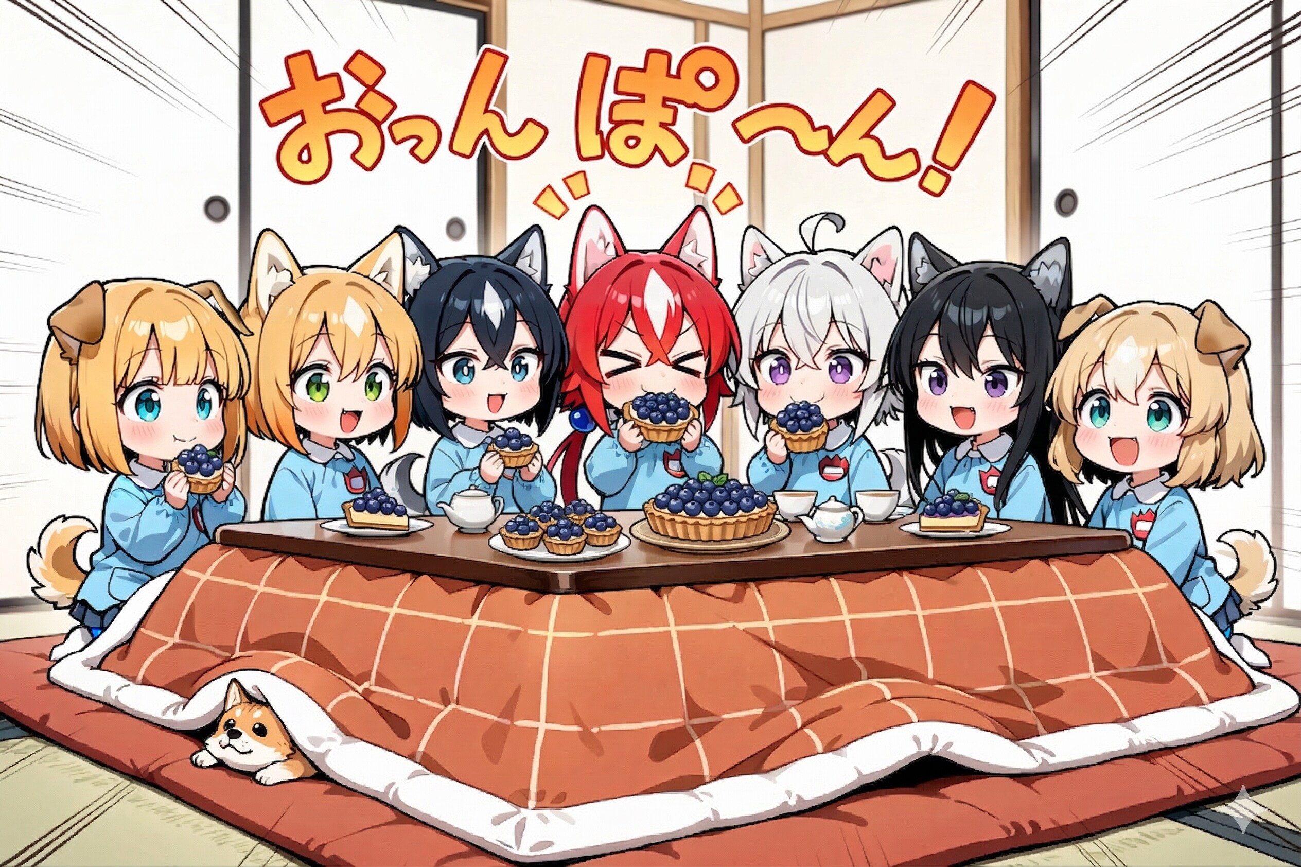 ブルーベリータルトといぬみみようちえんじ