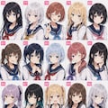 25分割✕4＝100人セーラー服お姉やん 4枚目