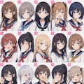 25分割✕4＝100人セーラー服お姉やん 2枚目