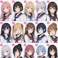 25分割✕4＝100人セーラー服お姉やん 3枚目