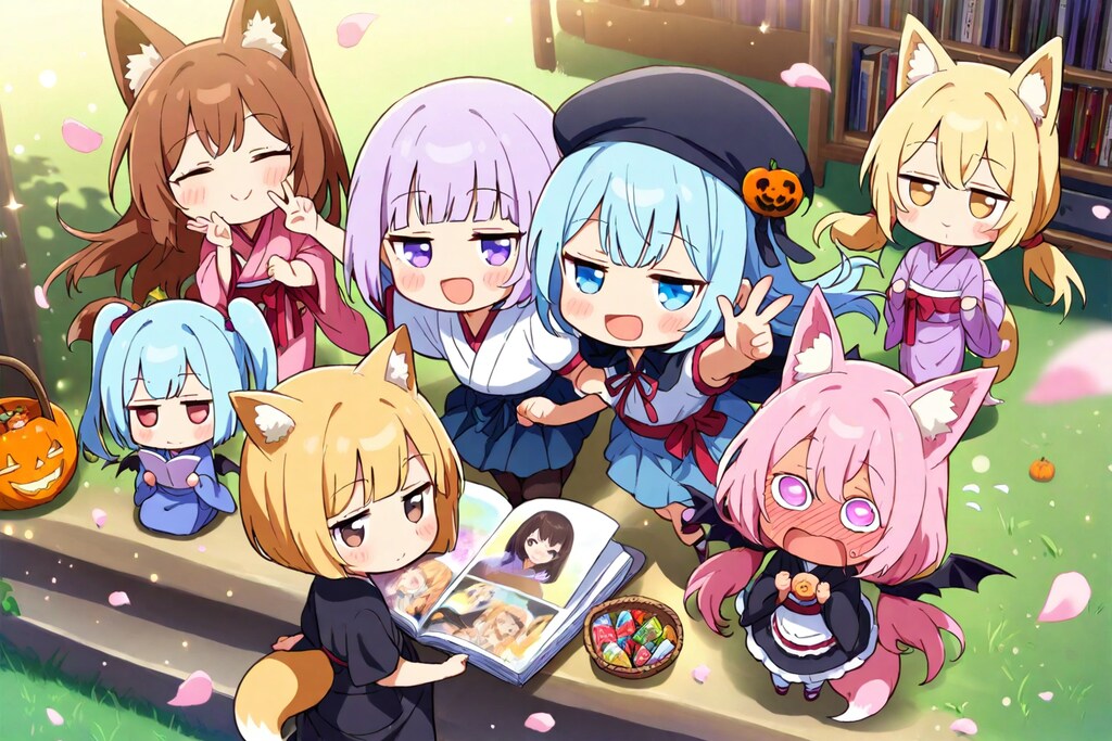 ちびちゃん_「ほぉう-、ちくわが-こんなの読んでた-！」。