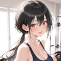 競水輝ちゃんと一緒にトレーニング 2枚目