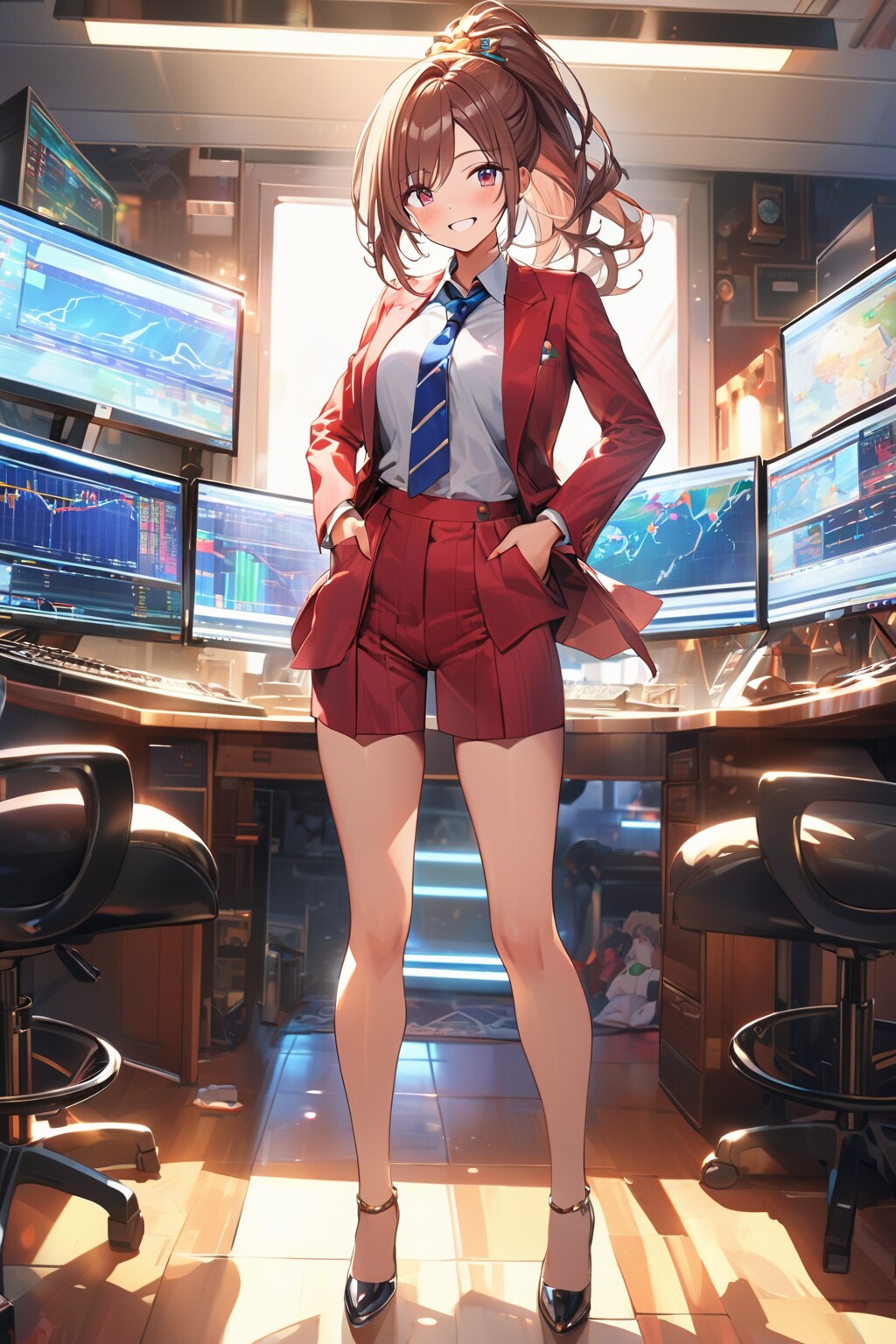 彼女は、敏腕トレーダー。 | の人気AIイラスト・グラビア