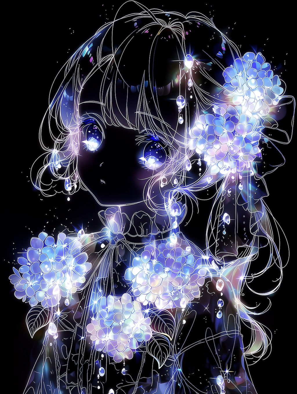 紫陽花となごり雨