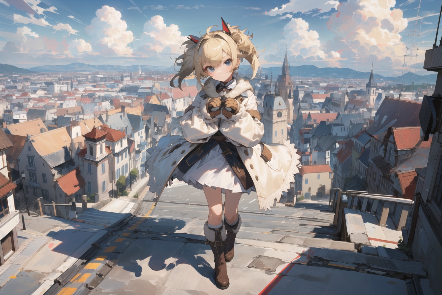 街を歩く少女