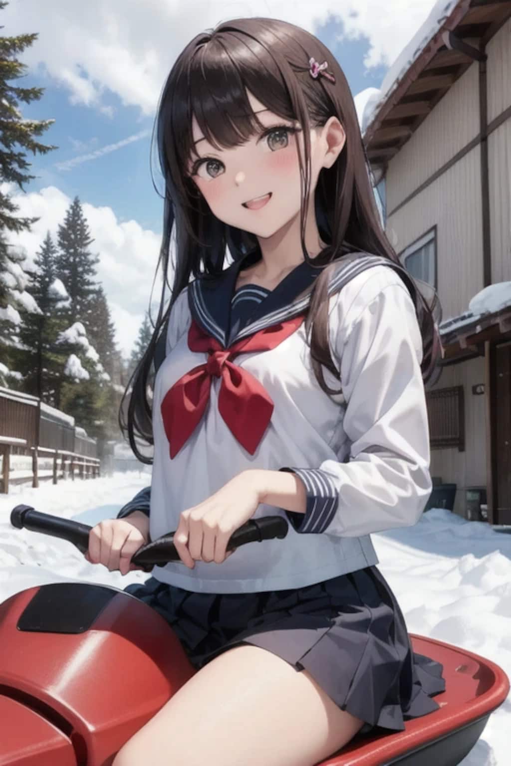 お兄ちゃん　ハンドル意味ないけど乗ってく？