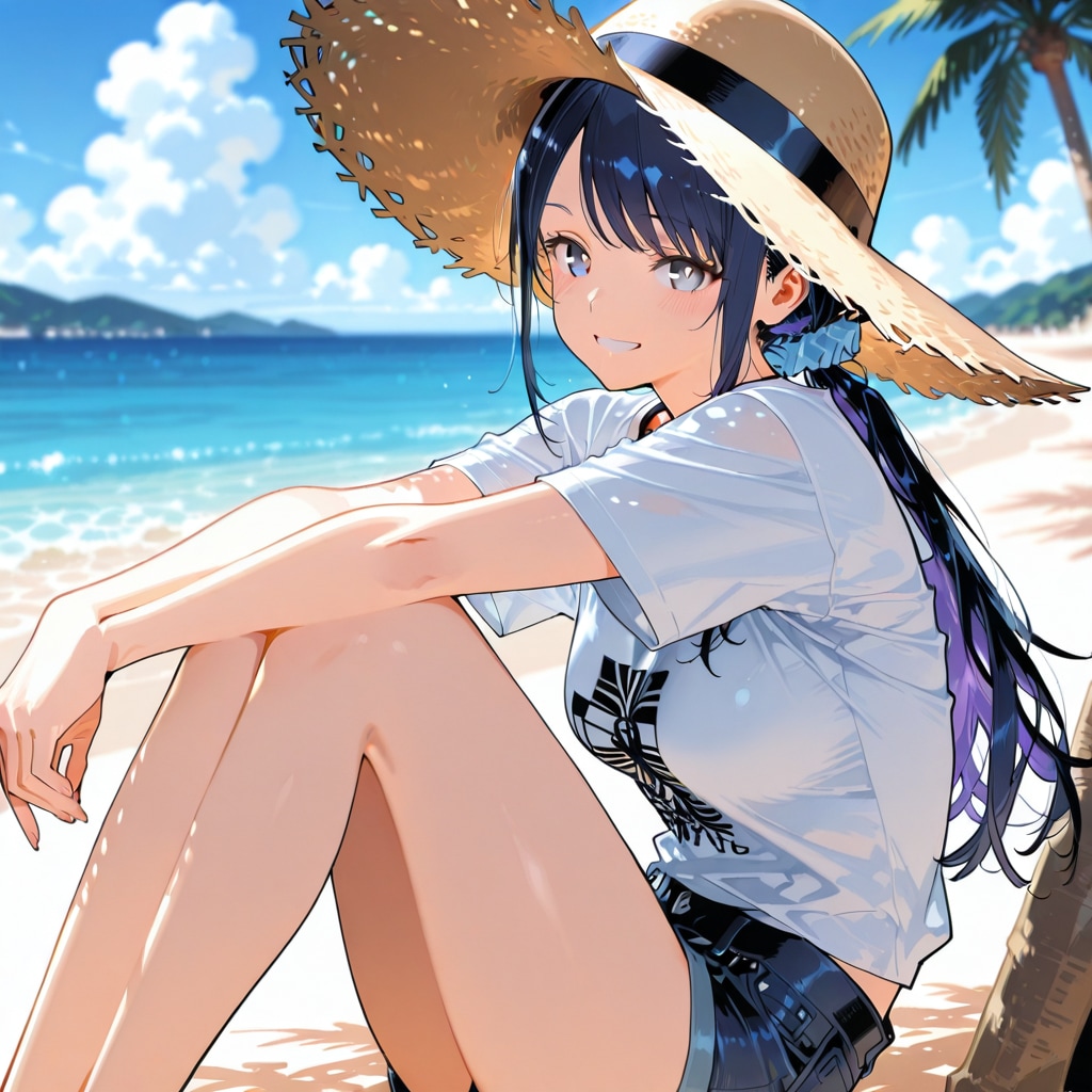 夏のビーチの七瀬　184 | の人気AIイラスト・グラビア