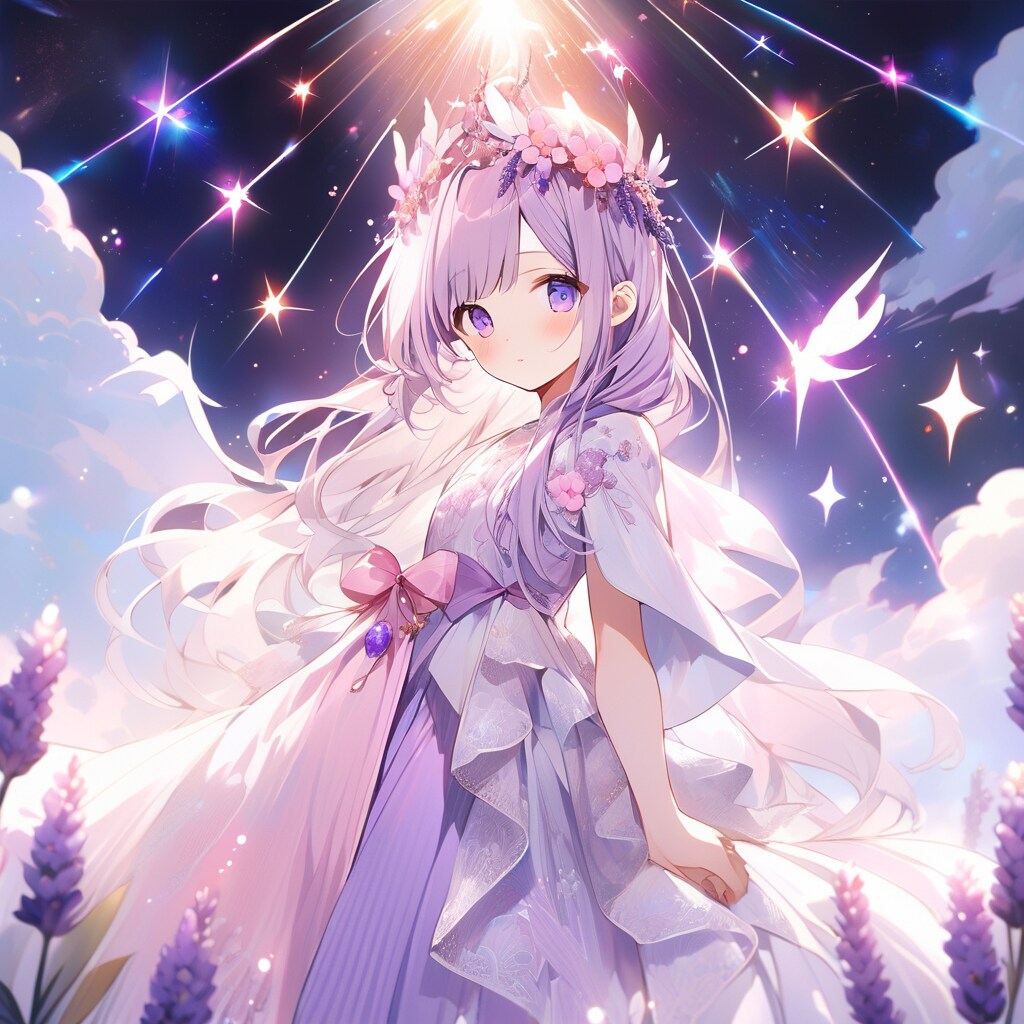 星空と少女