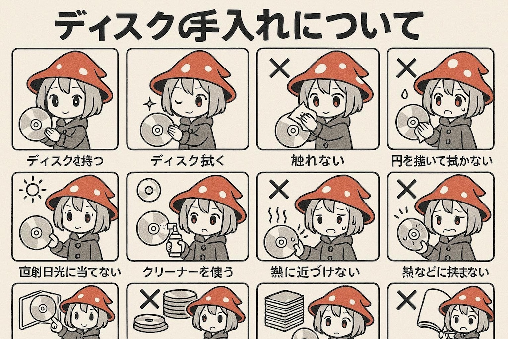 ゲームソフトの手入れの注意