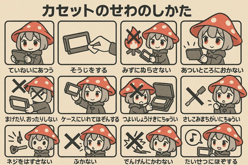 ゲームソフトの手入れの注意