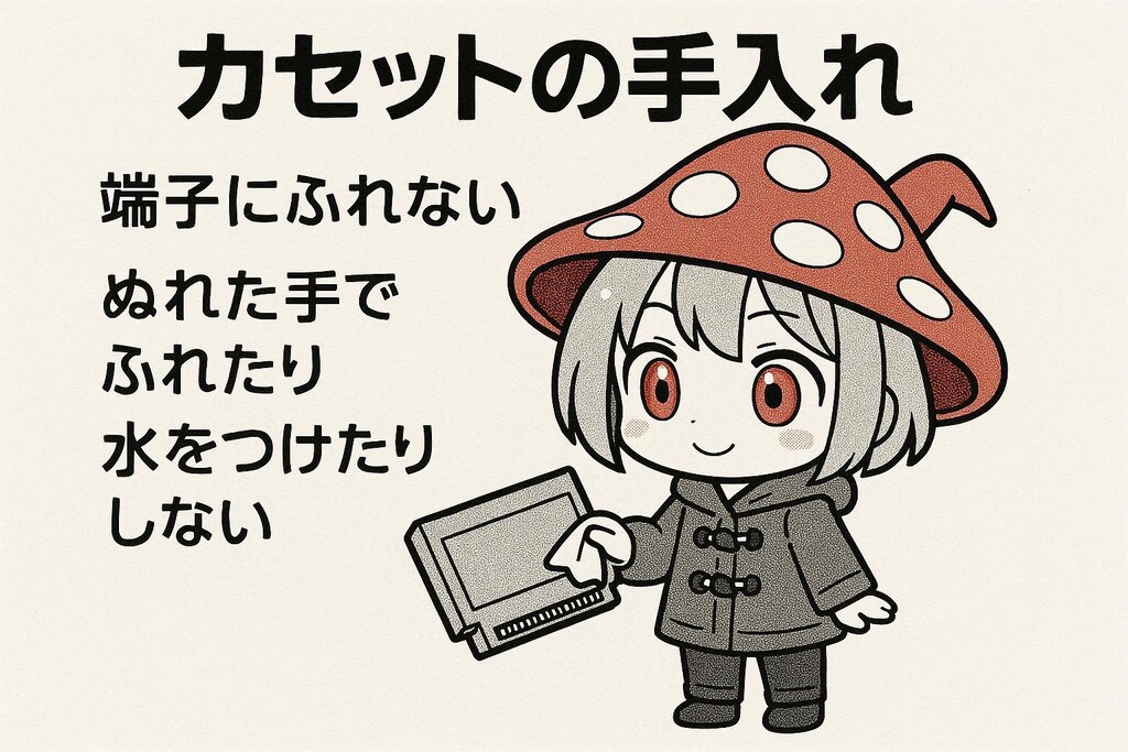 ゲームソフトの手入れの注意