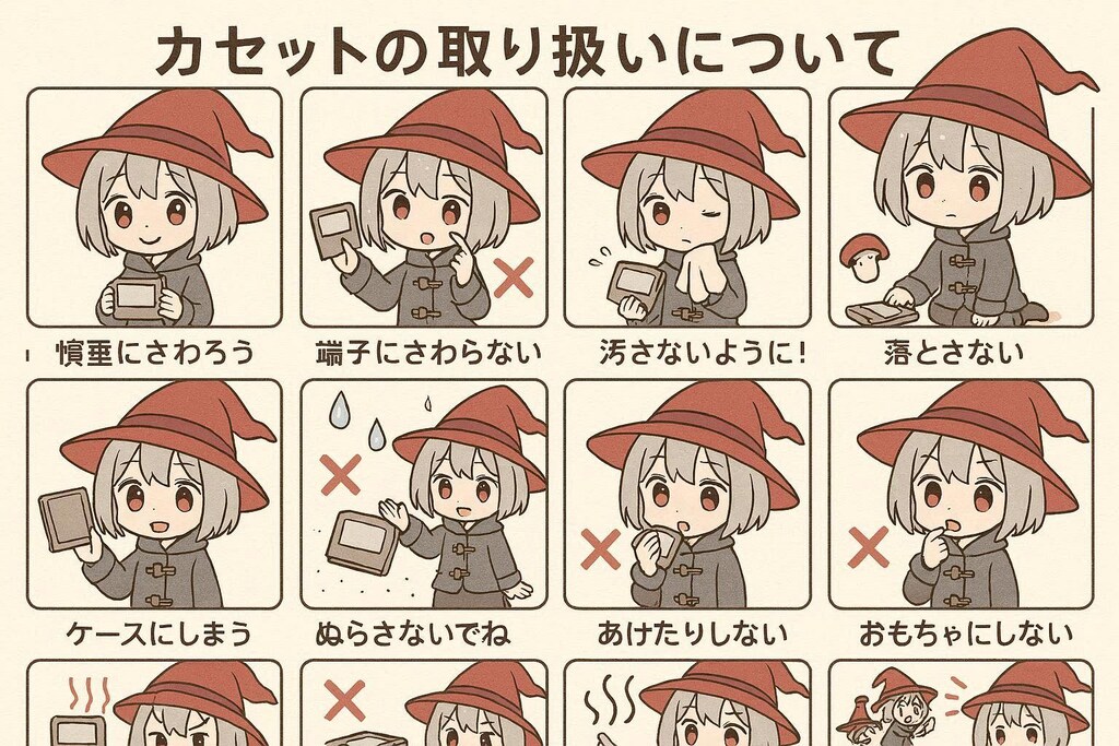 ゲームソフトの手入れの注意