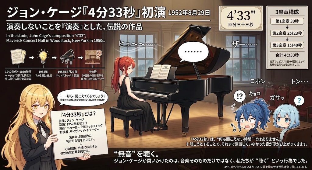 8月29日は無音の演奏が演奏された日