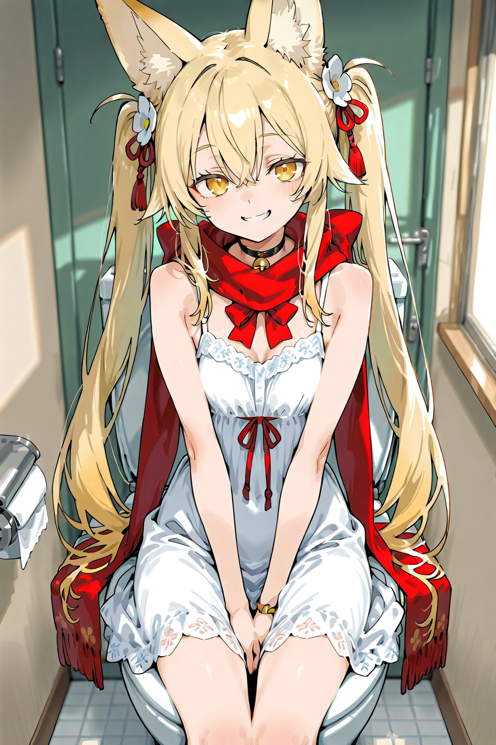 ミラさんにリコーダーを与える