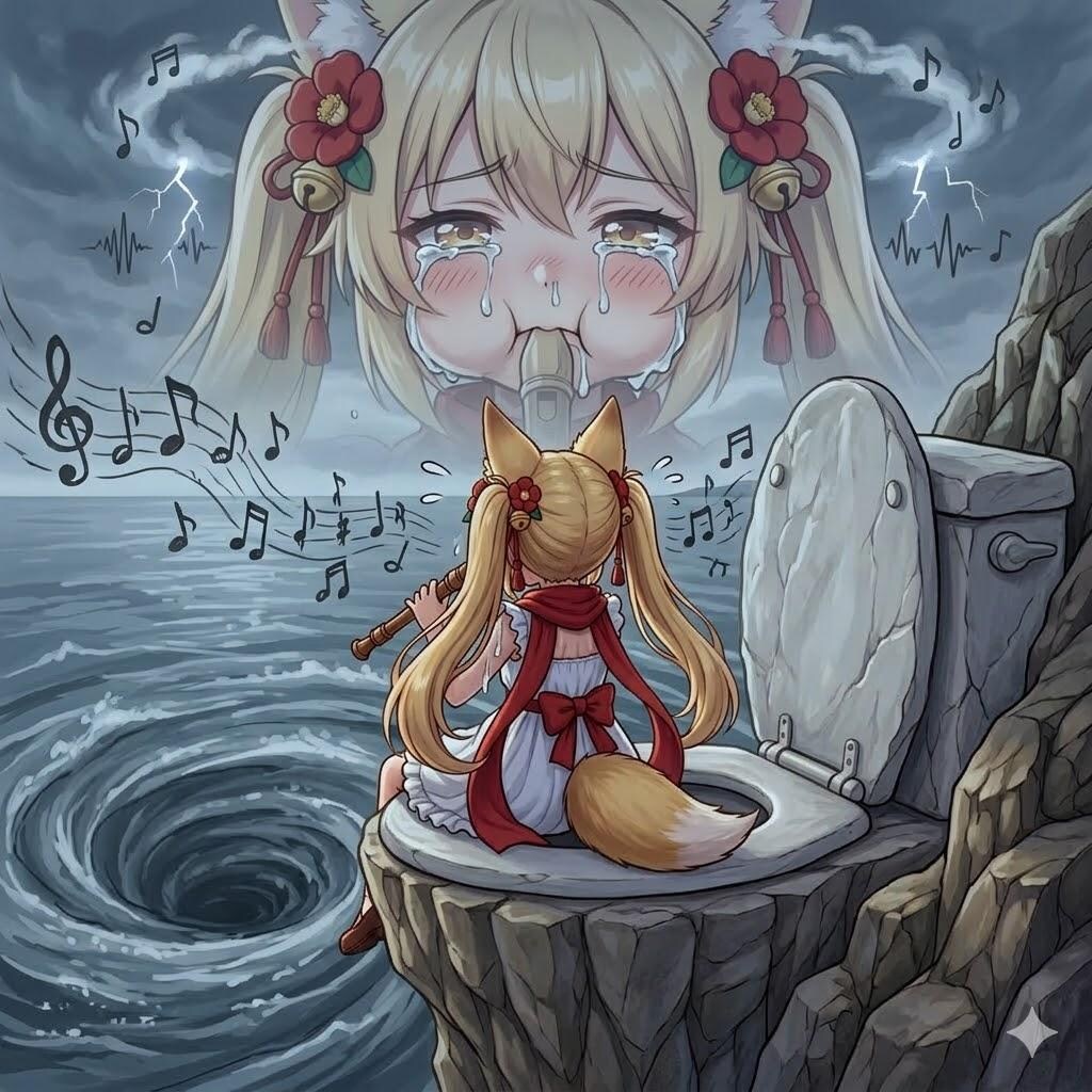 ミラさんにリコーダーを与える