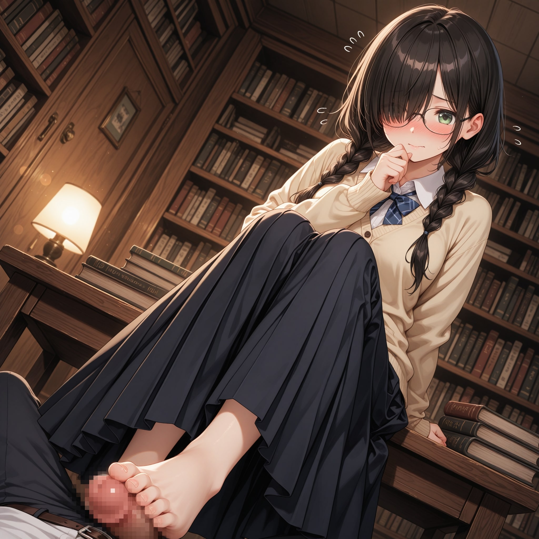 図書室でヒミツの…