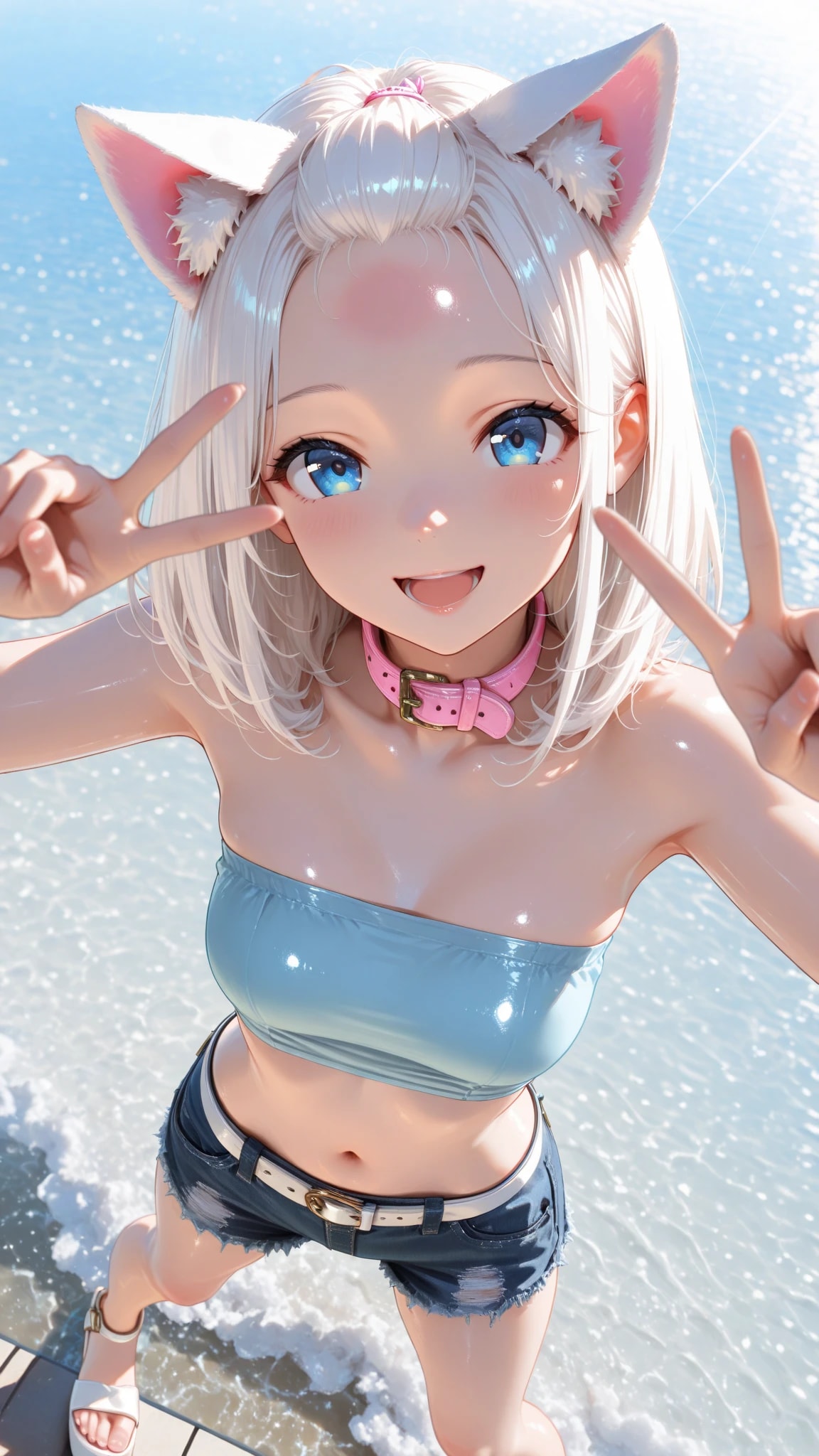 シロのおでこ