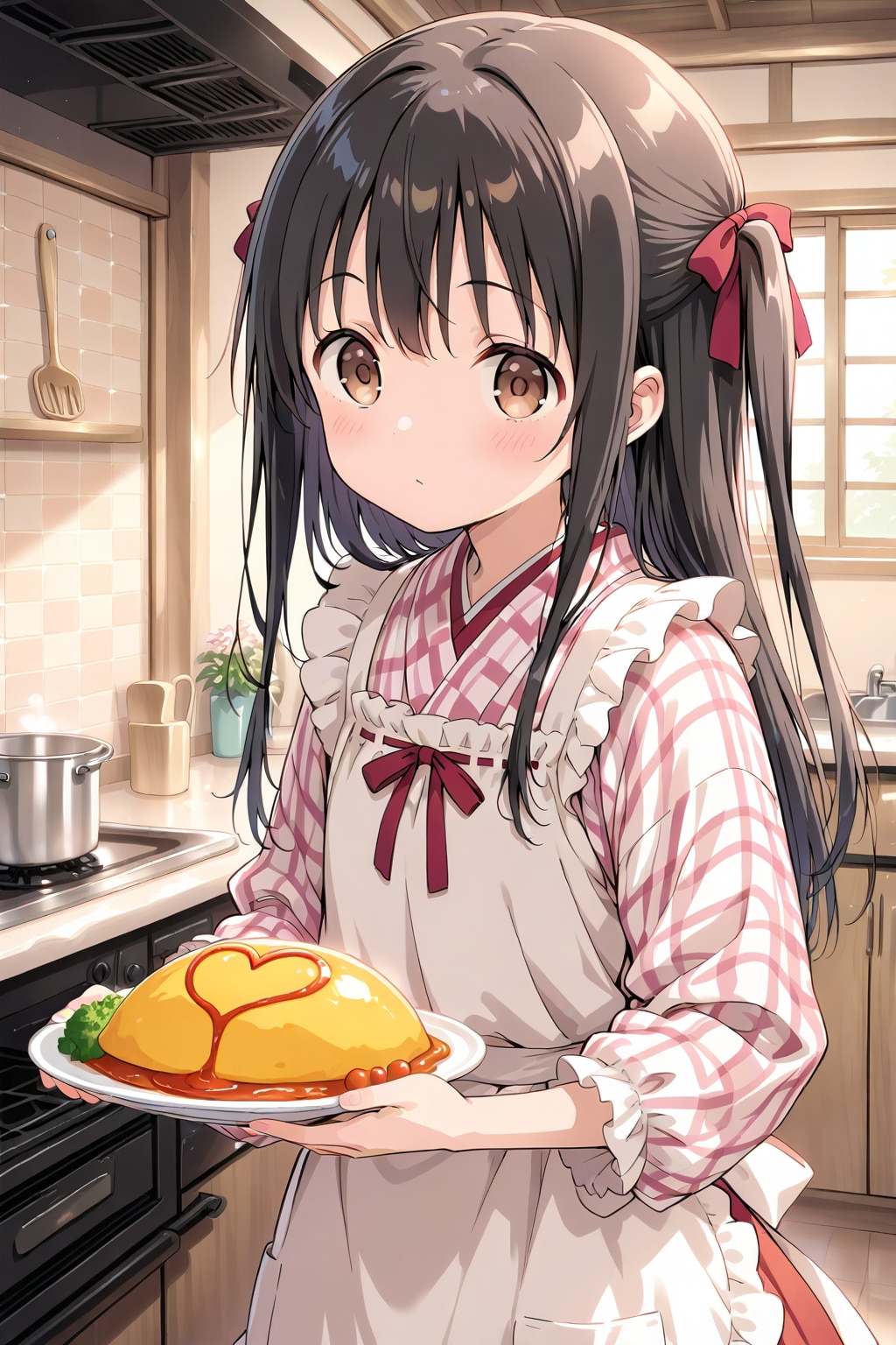 オムライスを焦さずに作ったさくらちゃん