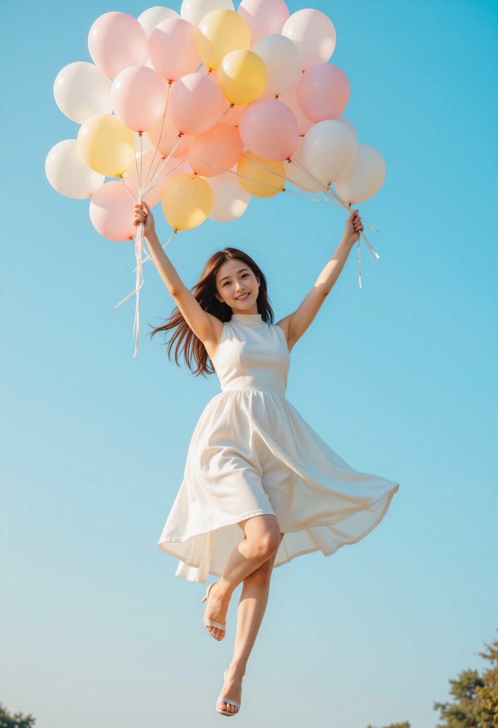 風船でジャンプ