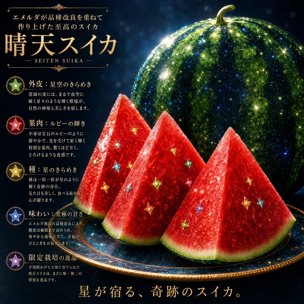 エメルダとリアとスイカ