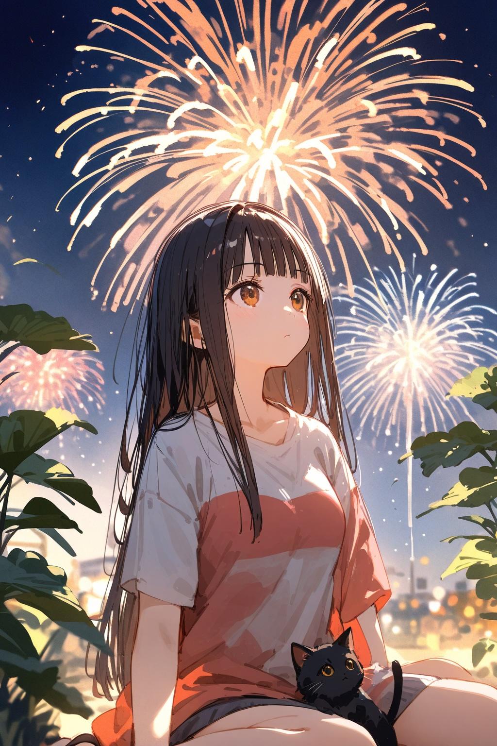 GARLANDで花火　２ | の人気AIイラスト・グラビア