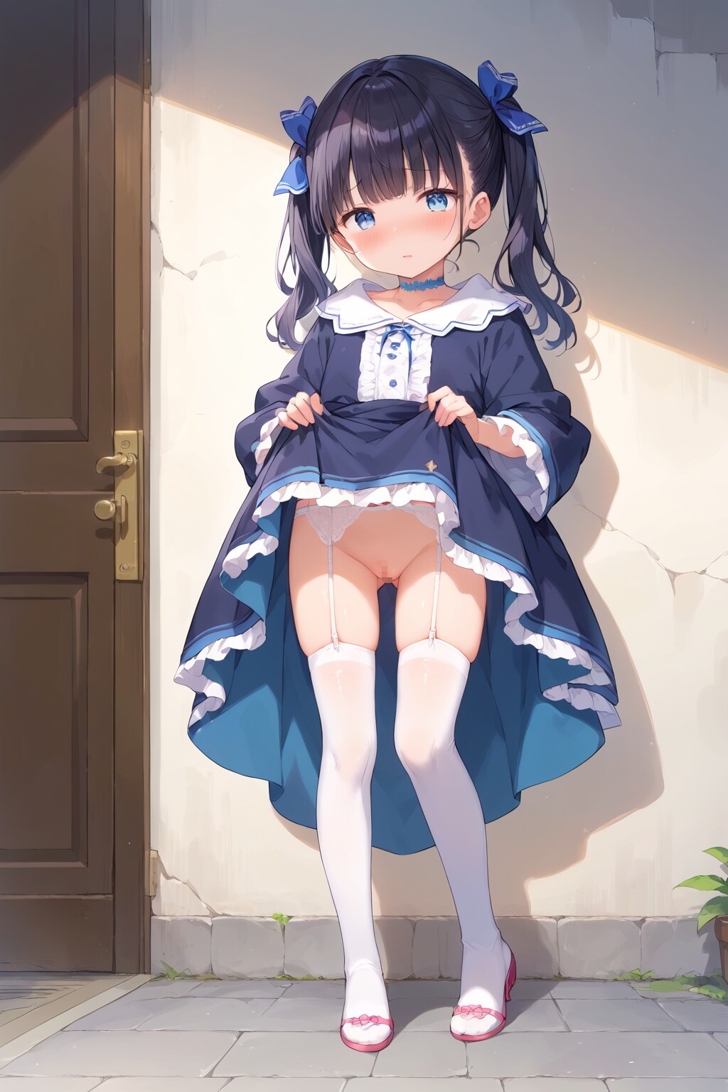 スカートの中はこうなってるんだ