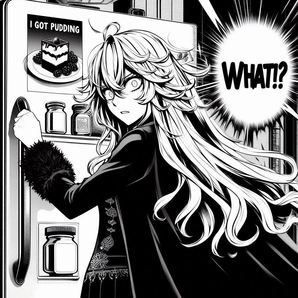 張り紙「プリンは貰った」なんだと！？ | の人気AIイラスト・グラビア