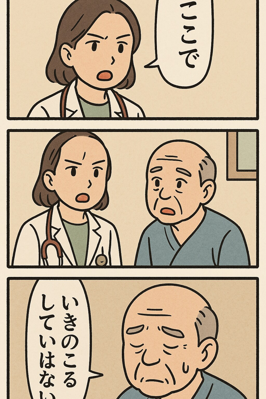 女医が患者をくにへかえす