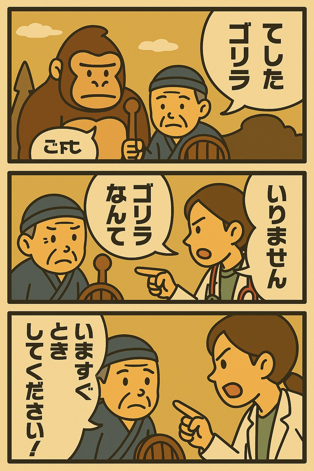 女医が患者をくにへかえす