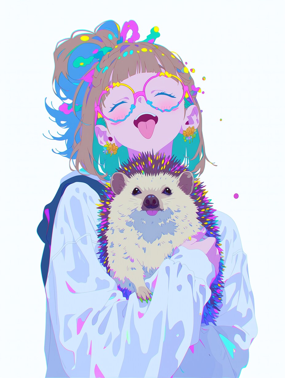 でっかいたわしと女の子 | の人気AIイラスト・グラビア