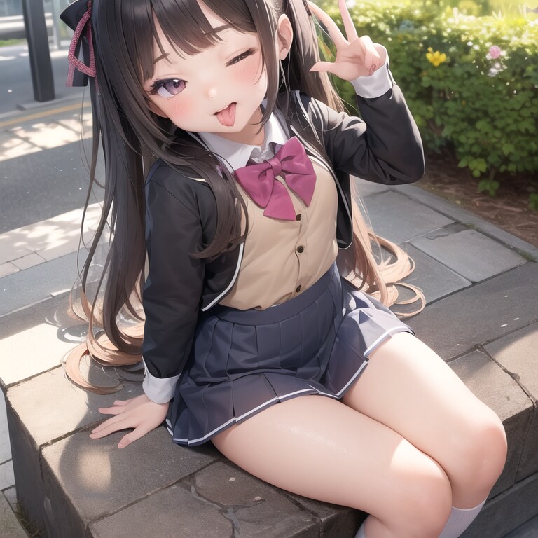黒髪ギャル